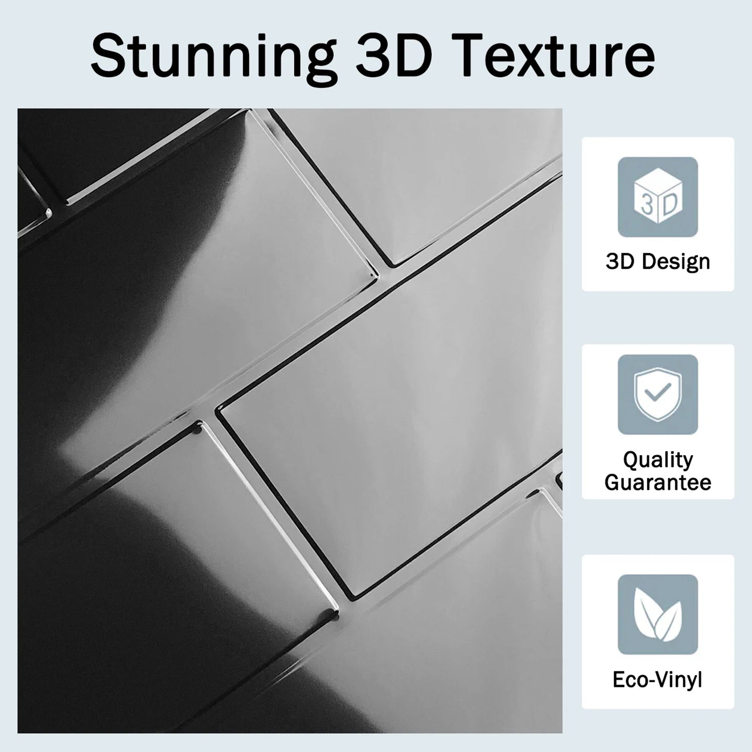 Bộ 10 Miếng Dán Tường Gạch 3D Chống Nước Nhà Bếp