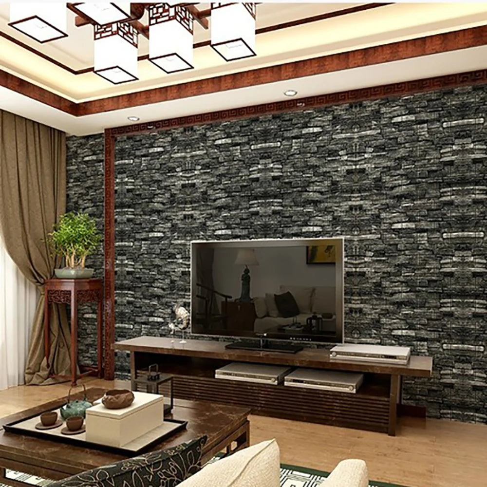 Giấy Dán Tường 3D Giả Gạch Chống Thấm 12 Miếng - Daisan Mart