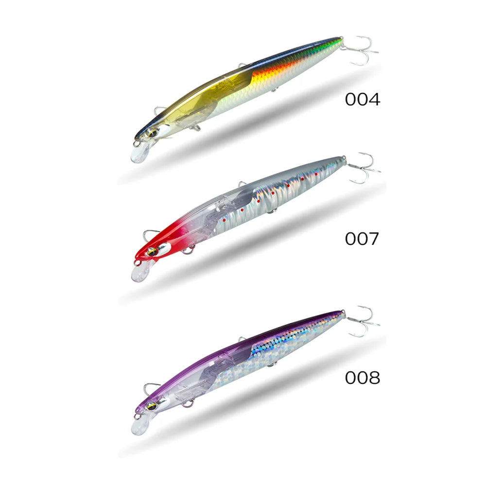 D1 Multi Piece Set Floating Minnow Fishing Lure 120mm/145mm Flash Flake Assassin Floating Hard Bait For Pike Bass Tackle