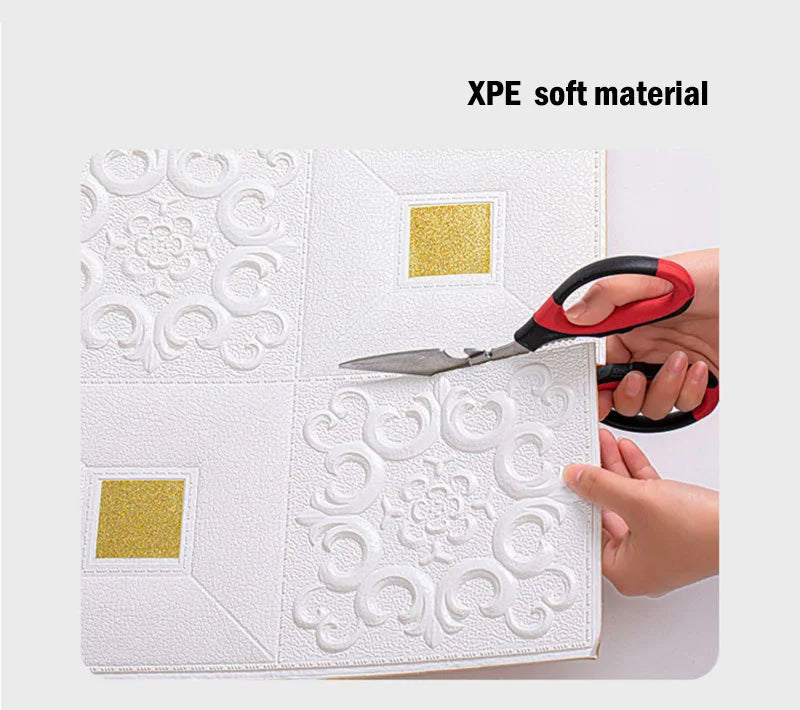 3D Waterproof Foam Tiles 70x70 - Beautiful Decoration