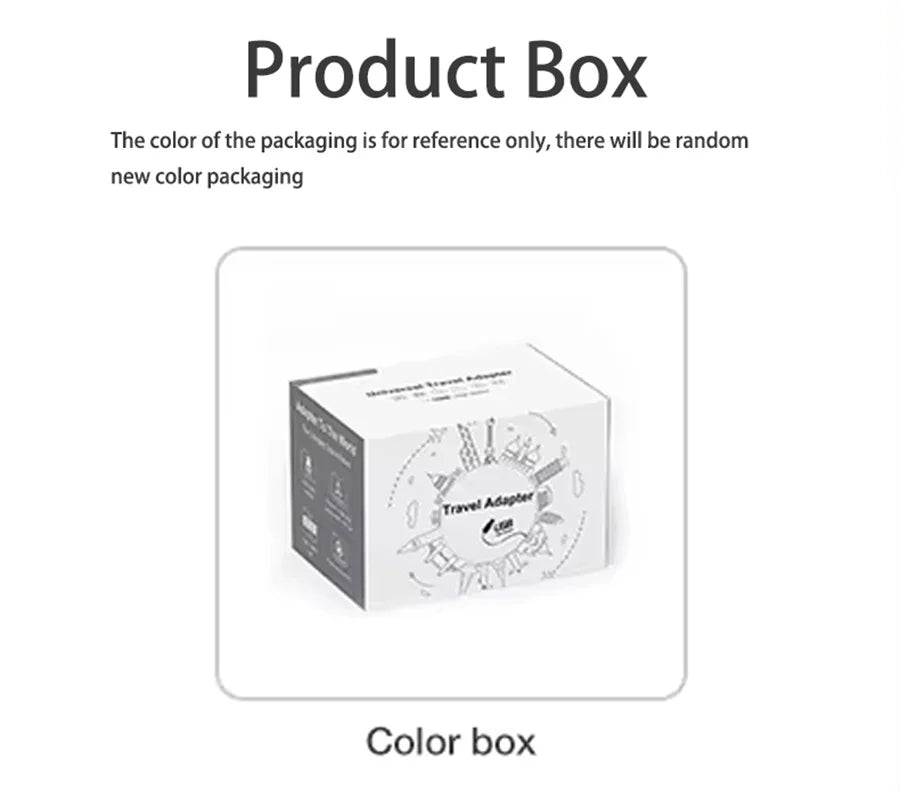 JINGMIN Bộ Chuyển Đổi Du Lịch Đa Năng 4 Cổng AC 2 USB-C - Daisan Mart