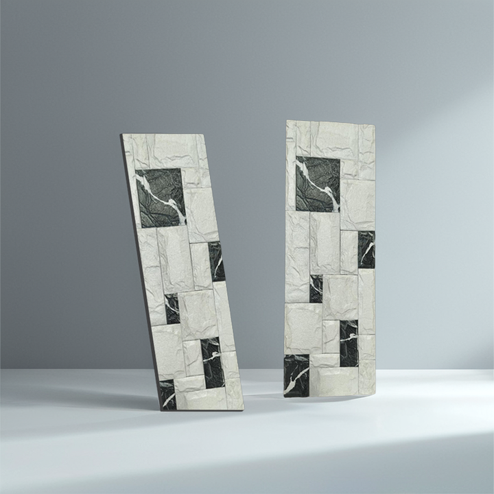 High-quality glossy glazed ceramic wall tiles 20x60cm Wood material Exterior decoration design for bathroom and kitchen 