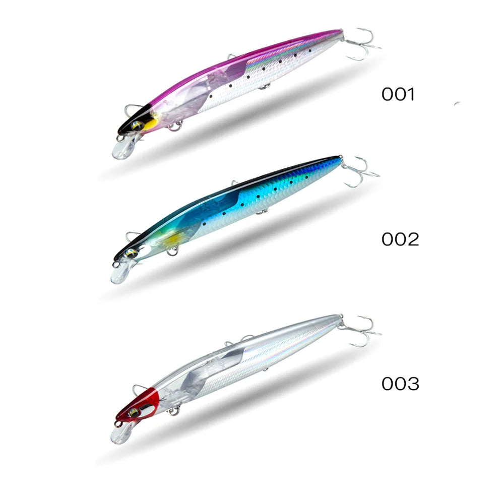 D1 Multi Piece Set Floating Minnow Fishing Lure 120mm/145mm Flash Flake Assassin Floating Hard Bait For Pike Bass Tackle
