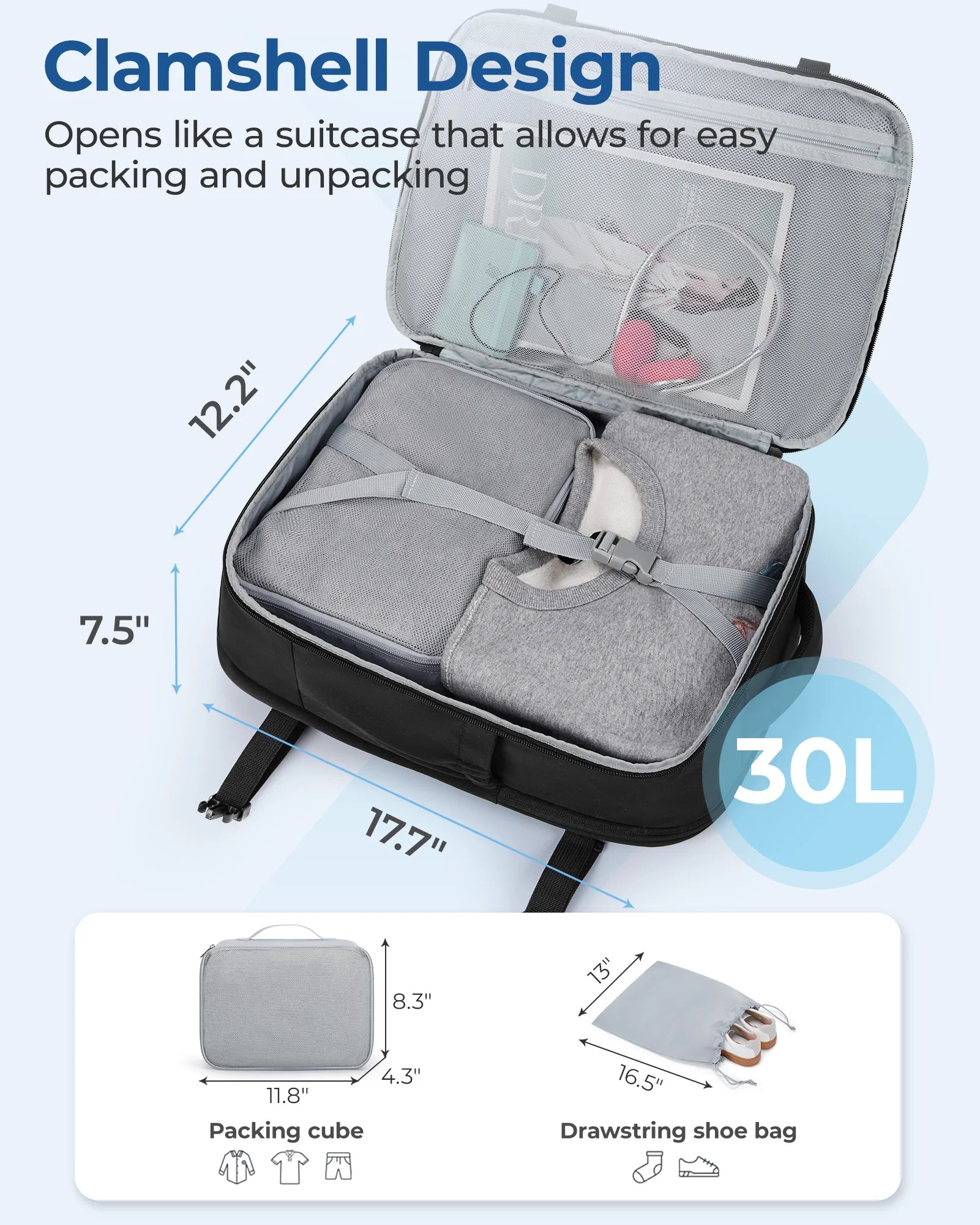 Balo Du Lịch BAGSMART Chống Trộm Chống Nước 17.3