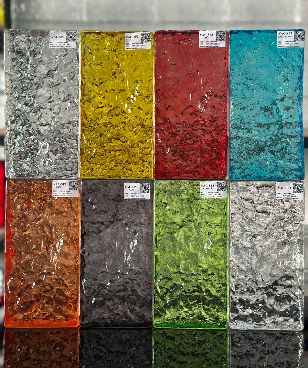 SP3-Orange Solid Glass Block
