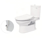 Two-piece toilet, soft-closing lid with cold water faucet TCW07S CS325DRE2W