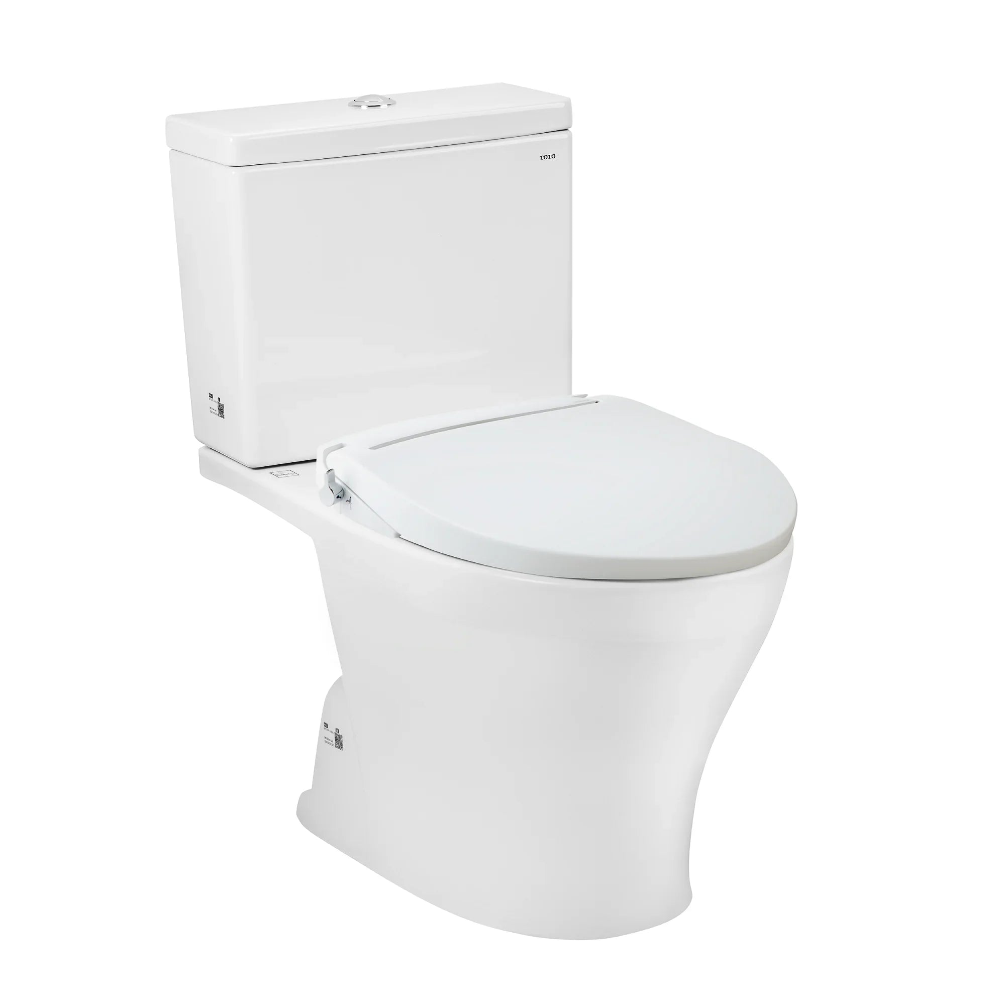 ECOWASHER TCW07S CS326DE2XW 2-piece toilet with mechanical wash lid