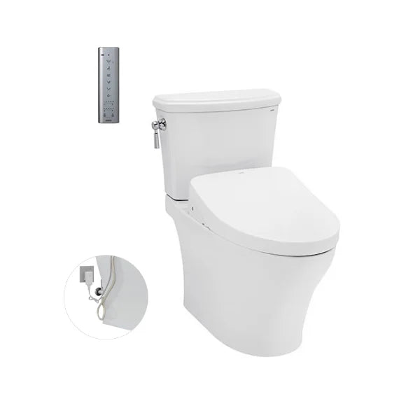 Two-piece toilet with electronic washlet WASHLET S7 series CS986GW11XW