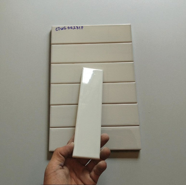 Flat glossy gray tile 50x200mm [CTWL05281P](50202)