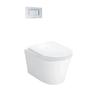 Wall-hung toilet with soft-closing lid CW553_TC384CVK_WH172A_MB170P