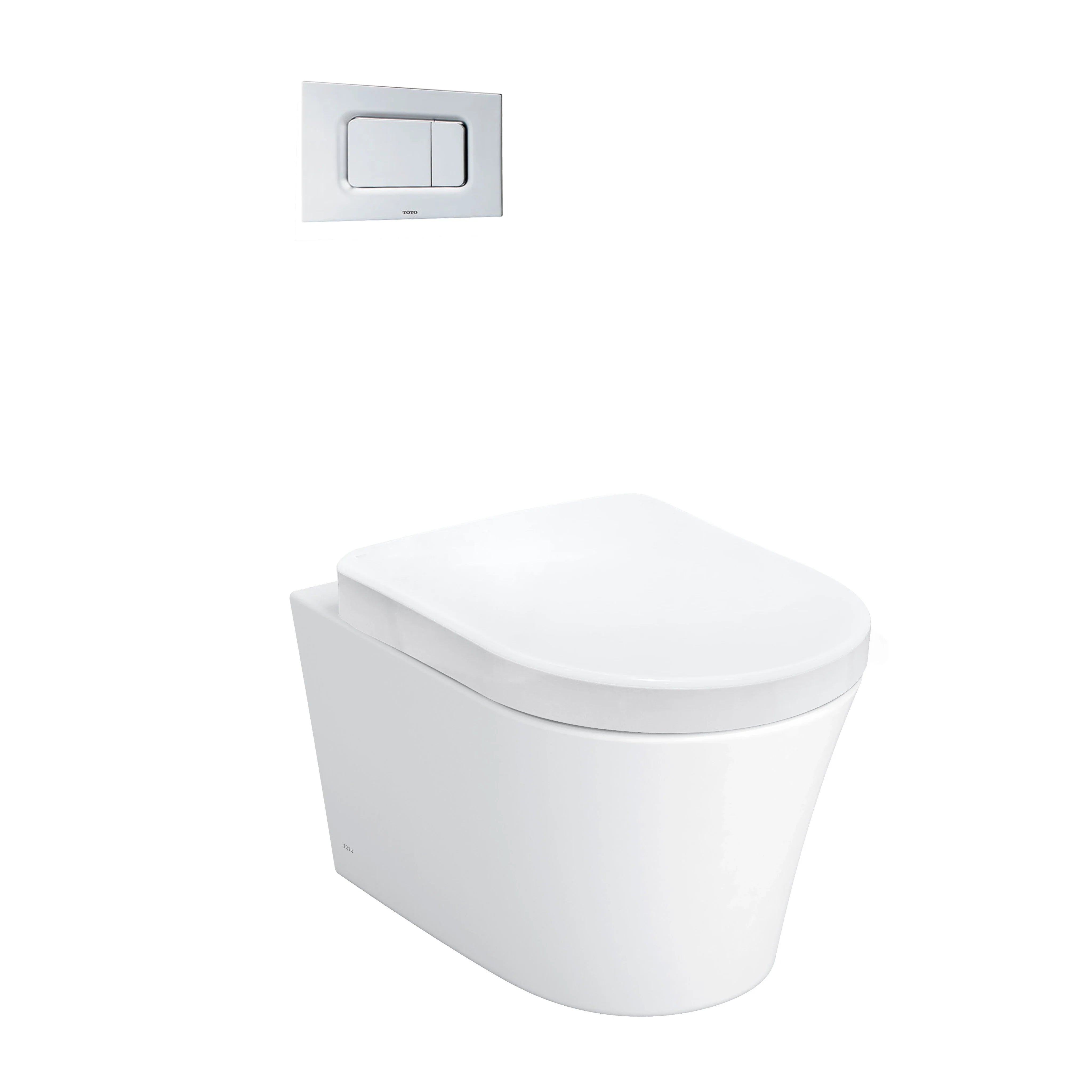 Wall-hung toilet with soft-closing lid CW553_TC384CVK_WH172A_MB170P