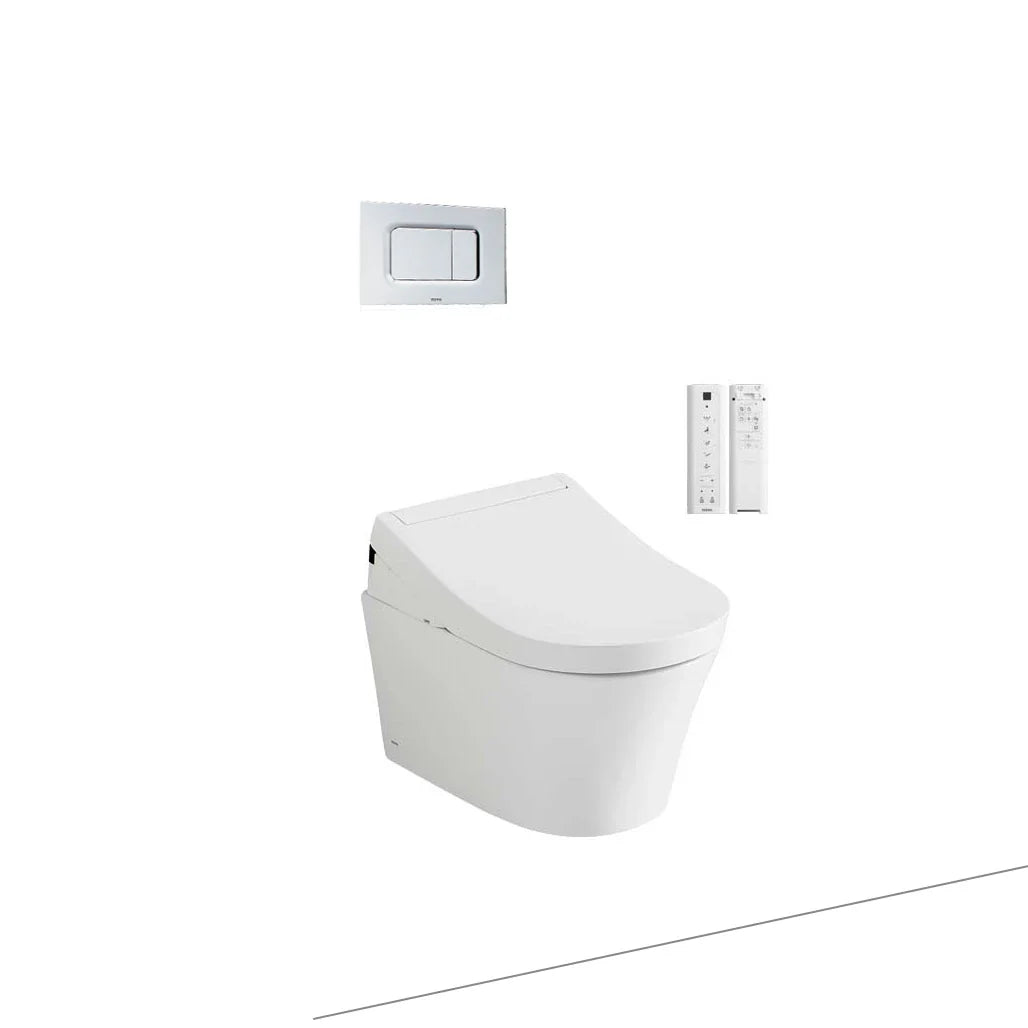 Wall-hung toilet with electronic bidet cover S5 series CW553_TCF34320GAA_WH172A_MB170PSS