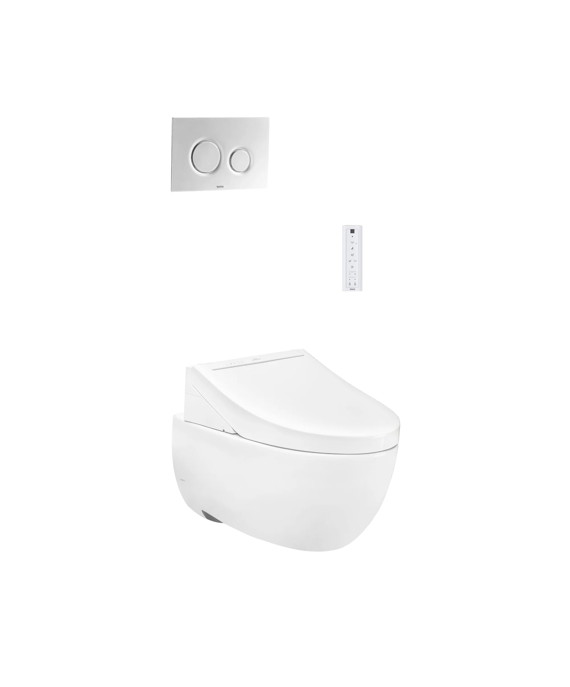 LP Series wall-hung toilet with electronic bidet WASHLET C5 CW812RA_TCF24410AAA_WH172A_MB174PWH