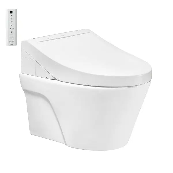 Wall-hung toilet with electronic bidet WASHLET C5 CW822RA_TCF24410AAA_WH172A_MB170PSS
