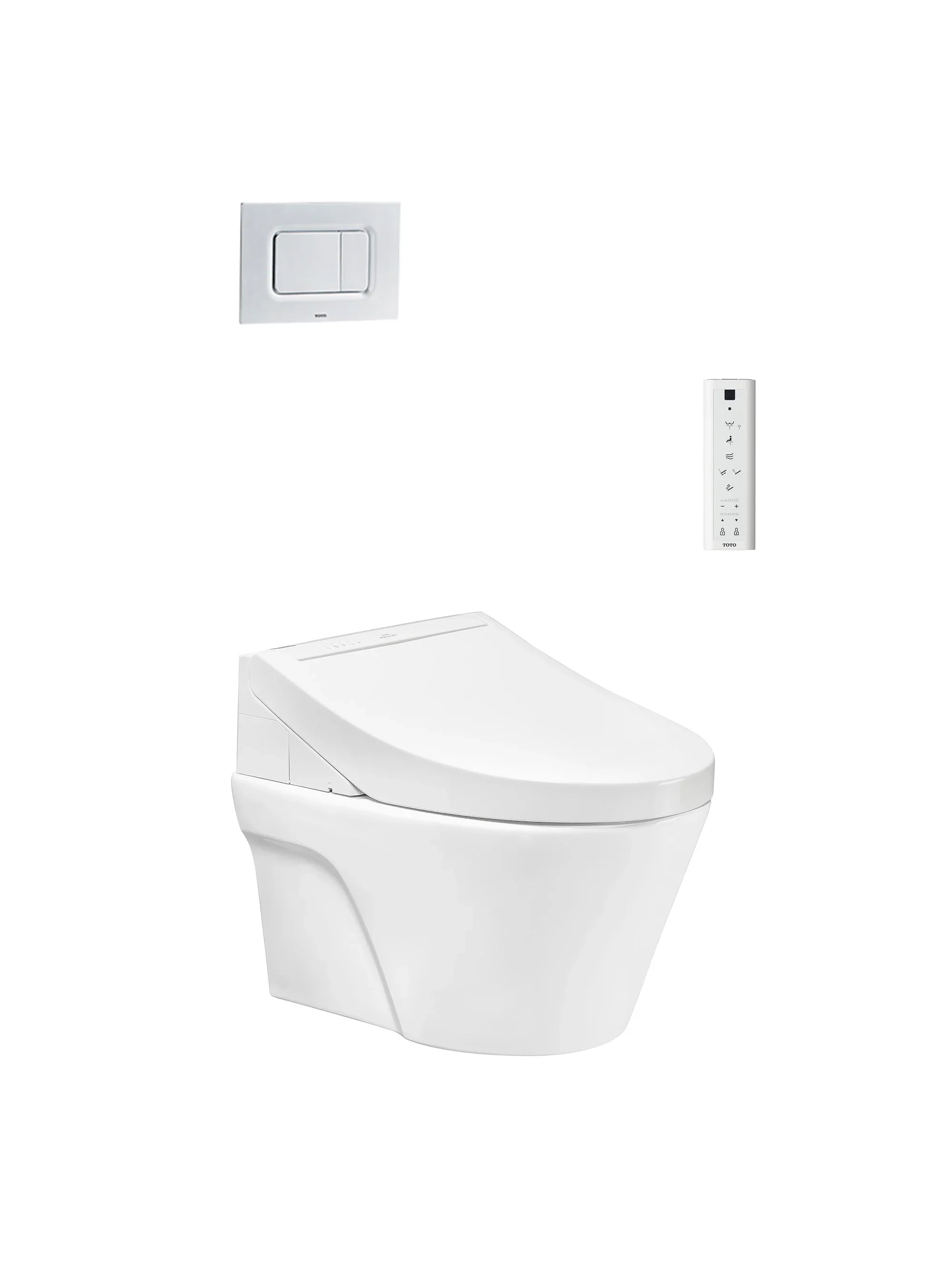 Wall-hung toilet with electronic bidet WASHLET C5 CW822REA_TCF24460AAA_WH172AT_TCA465