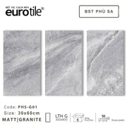 Eurotile floor and wall tiles, Phu Sa collection 300*600mm PHS-G01