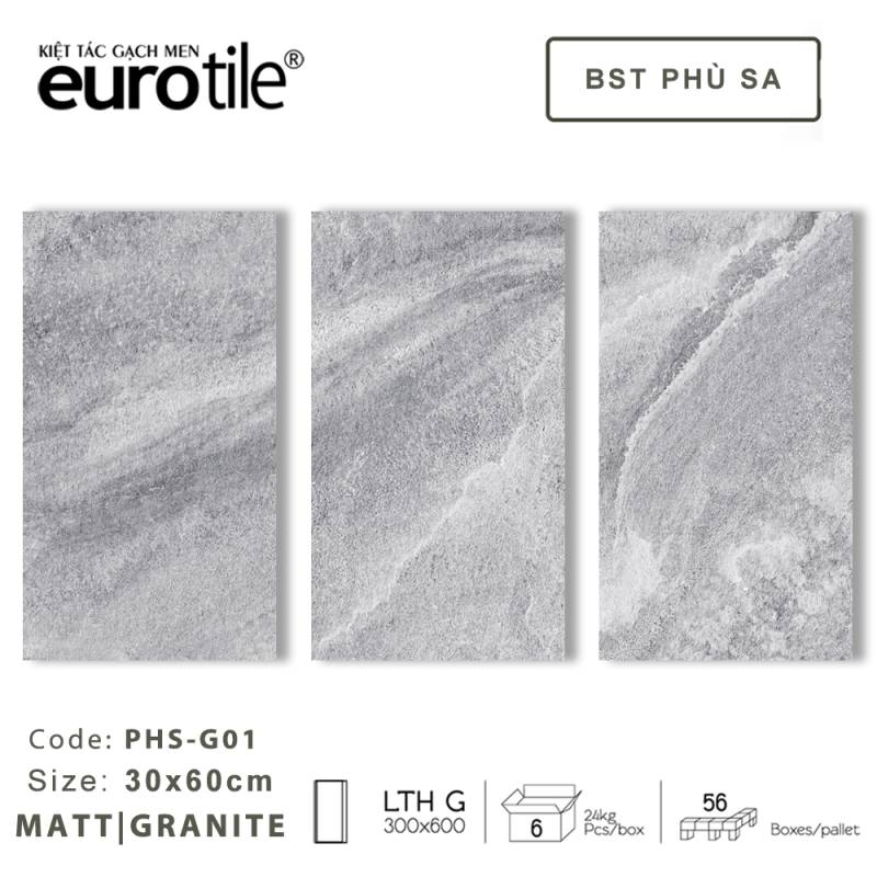 Eurotile floor and wall tiles, Phu Sa collection 300*600mm PHS-G01