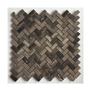 290x300mm brown fishbone stone mosaic tile
