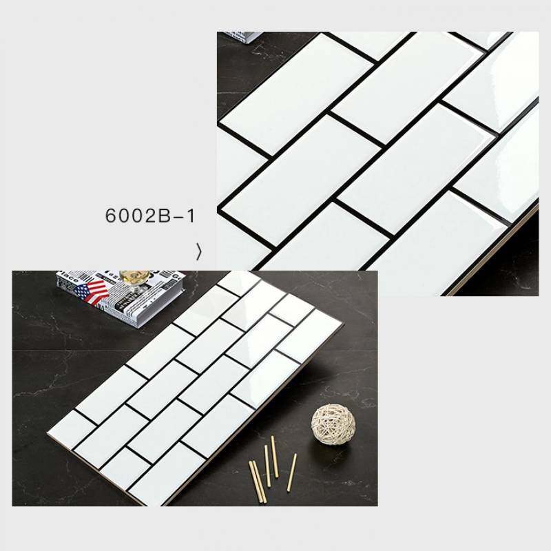 Wall tile size 300x600mm code N360600-7Y glossy white surface