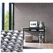 Ceramic mosaic tiles mixed with metal for bathroom decoration 300x300mm WA1503