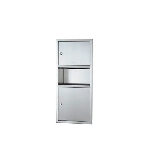 Wall cabinet for paper storage and combined trash can DS712U
