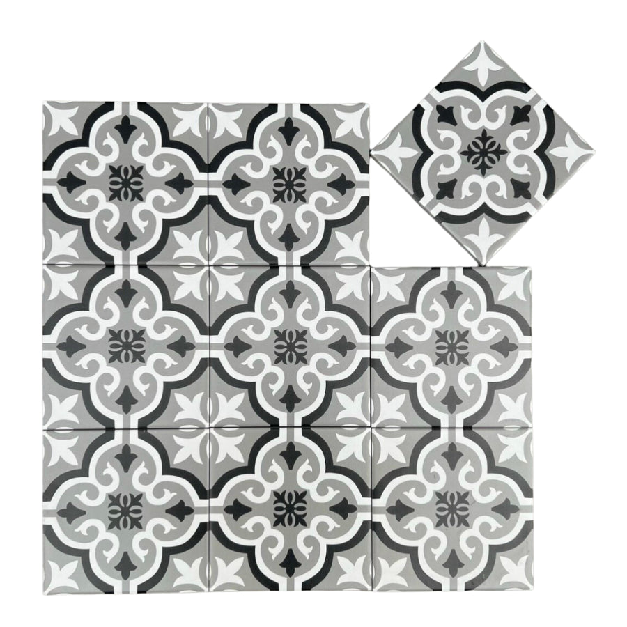 200x200 Matt Glaze Cement Tile 20136