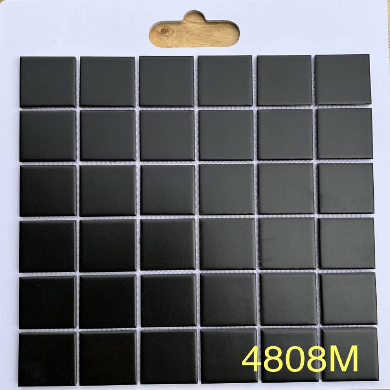 White Ceramic Mosaic Tile 48x48mm 4808M