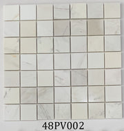 Square polished gold chip mosaic stone 48PV002