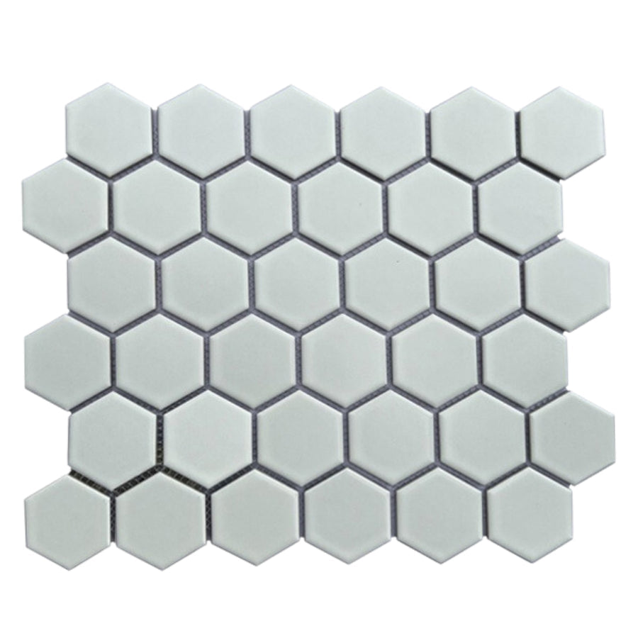 Hexagonal Mosaic Tiles Matte White 5601M