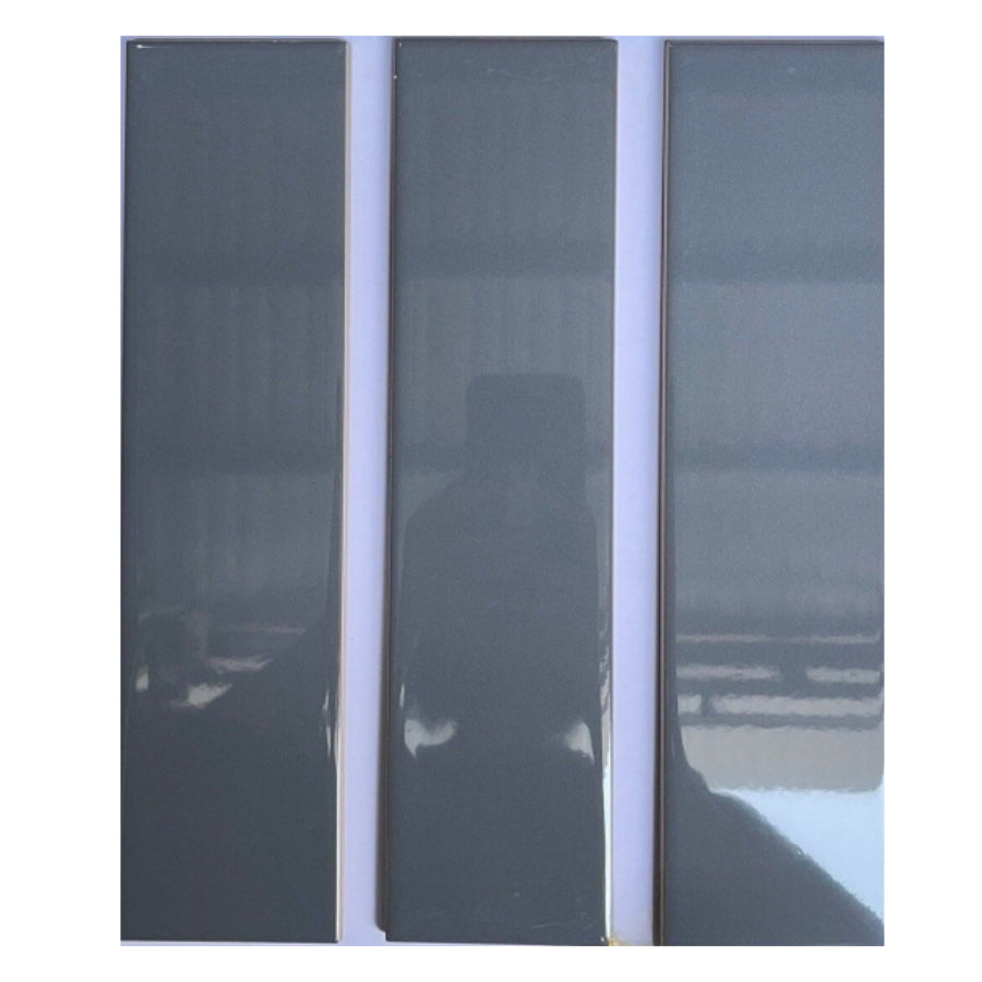 75x300mm Gray Flat Glossy Tile 75303B