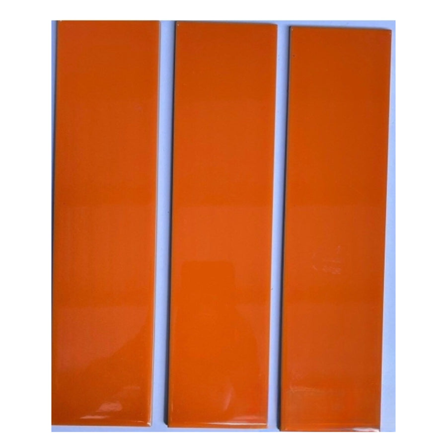 75x300mm Orange Flat Glossy Tile 75309B