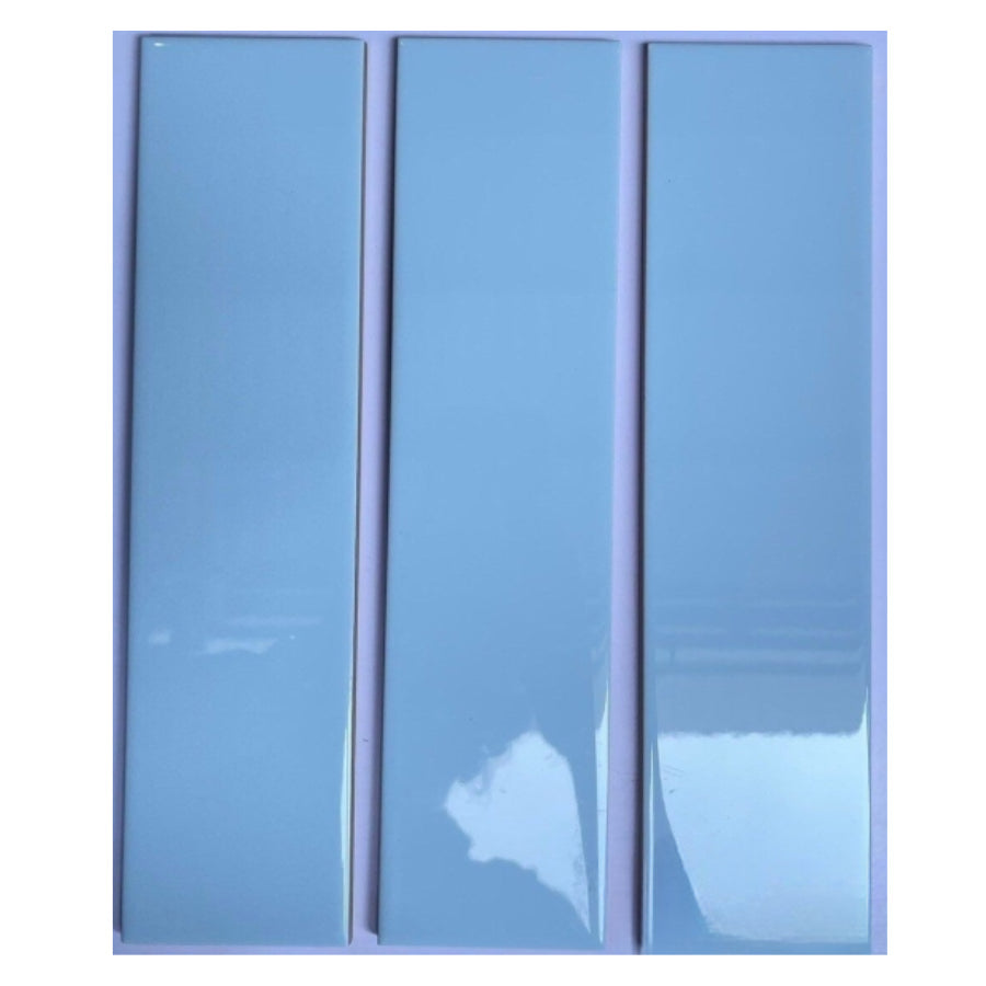 75x300mm Blue Flat Glossy Tile 75354B