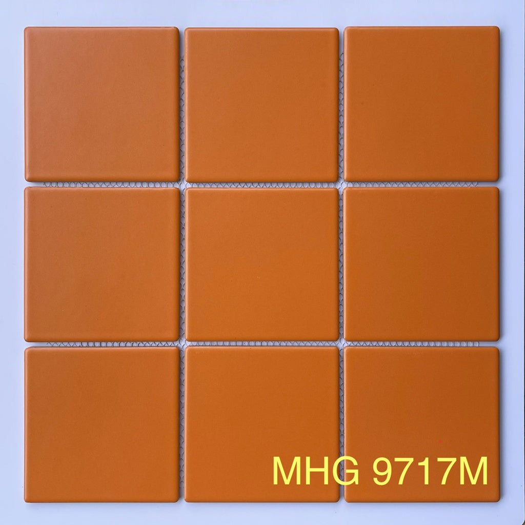 Ceramic Mosaic Tile 97x97mm Matte Orange MHG 9171M