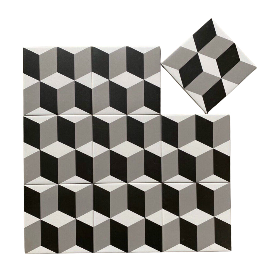 200x200 Matt Glaze Cement Tile F2091