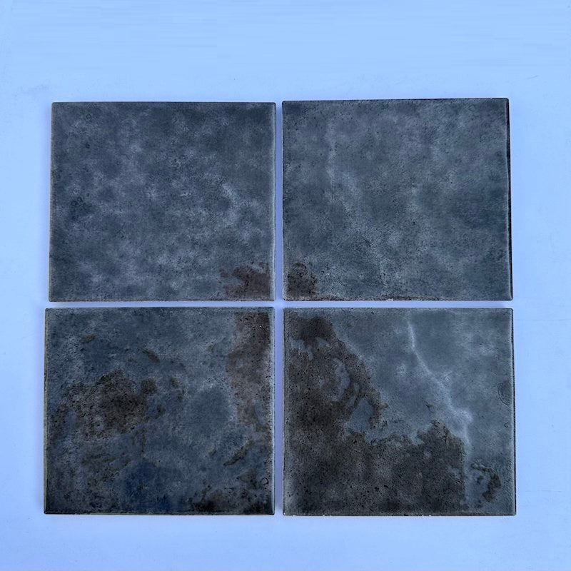 Black wavy tile 123x123mm LP12303