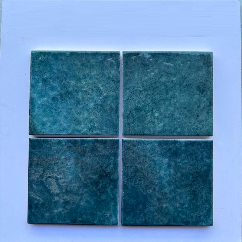 Blue wavy tile 123x123mm LP12308