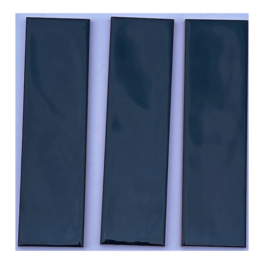 Charcoal green ripple tile 68x280mm M6818H
