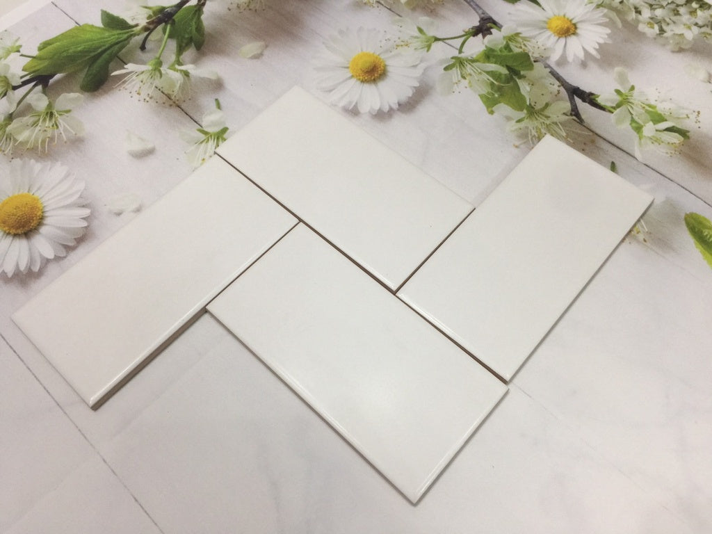 White square edge dry glazed tile, size 75x150mm M751500Y
