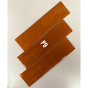 Glossy orange brown tile with curved surface 75x300mm M7532P9