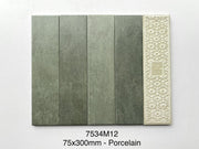 Porcelain tile 75x300mm code MD7534M12