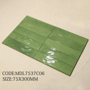 Porcelain glossy tile 75x300mm code MDL7537C06