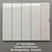 Flat glossy beige tile KT 50x200 PSTA50201