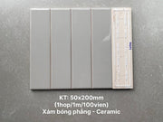 Flat glossy gray tile 50x200mm PSTA50203