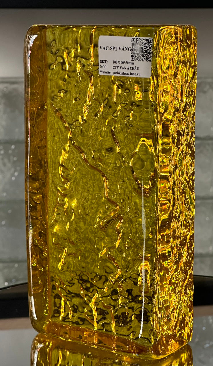 SP1 Yellow Solid Glass Block