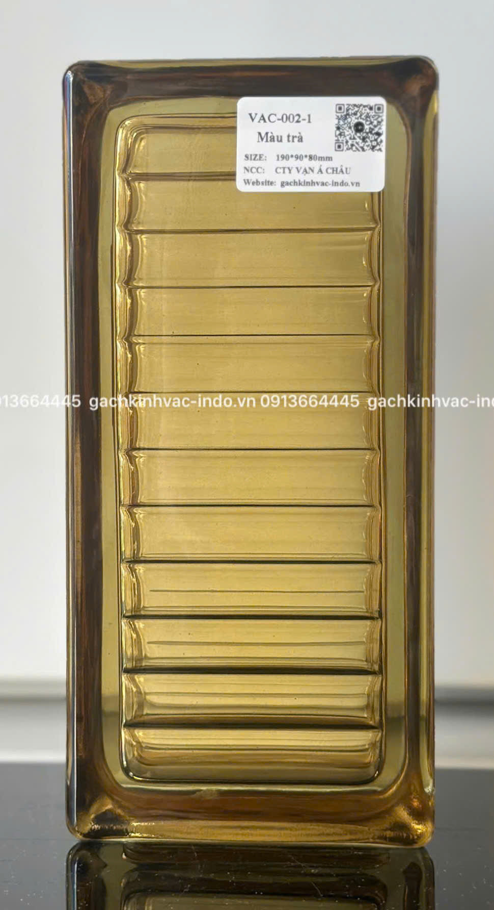 Glass Brick VAC-002-1 Tea Color