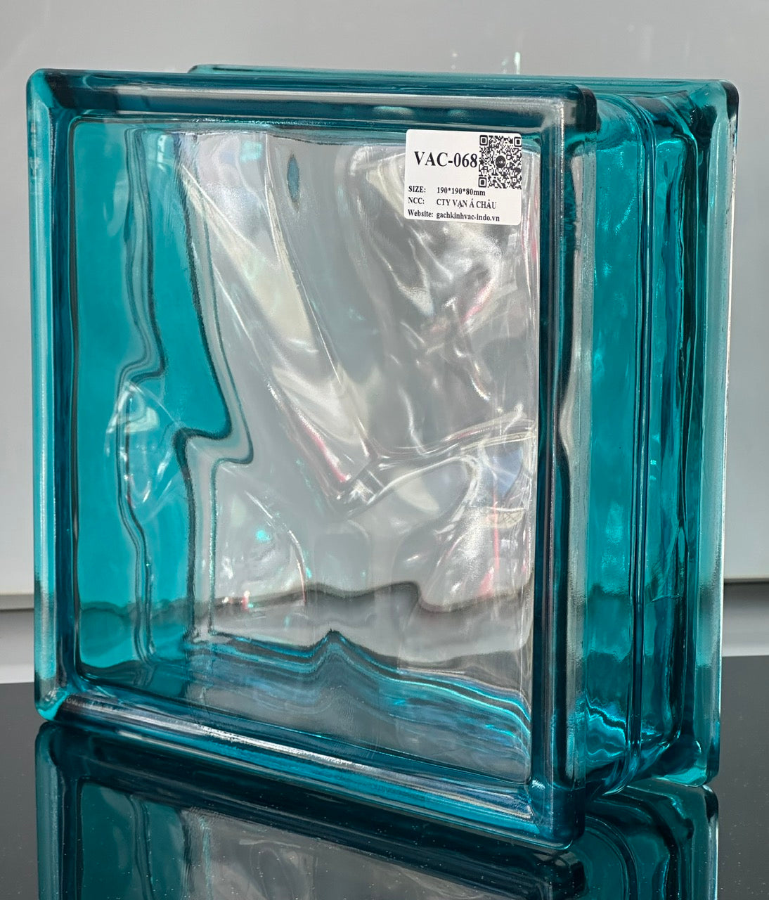 Light Blue Cloud Glass Brick VAC-068