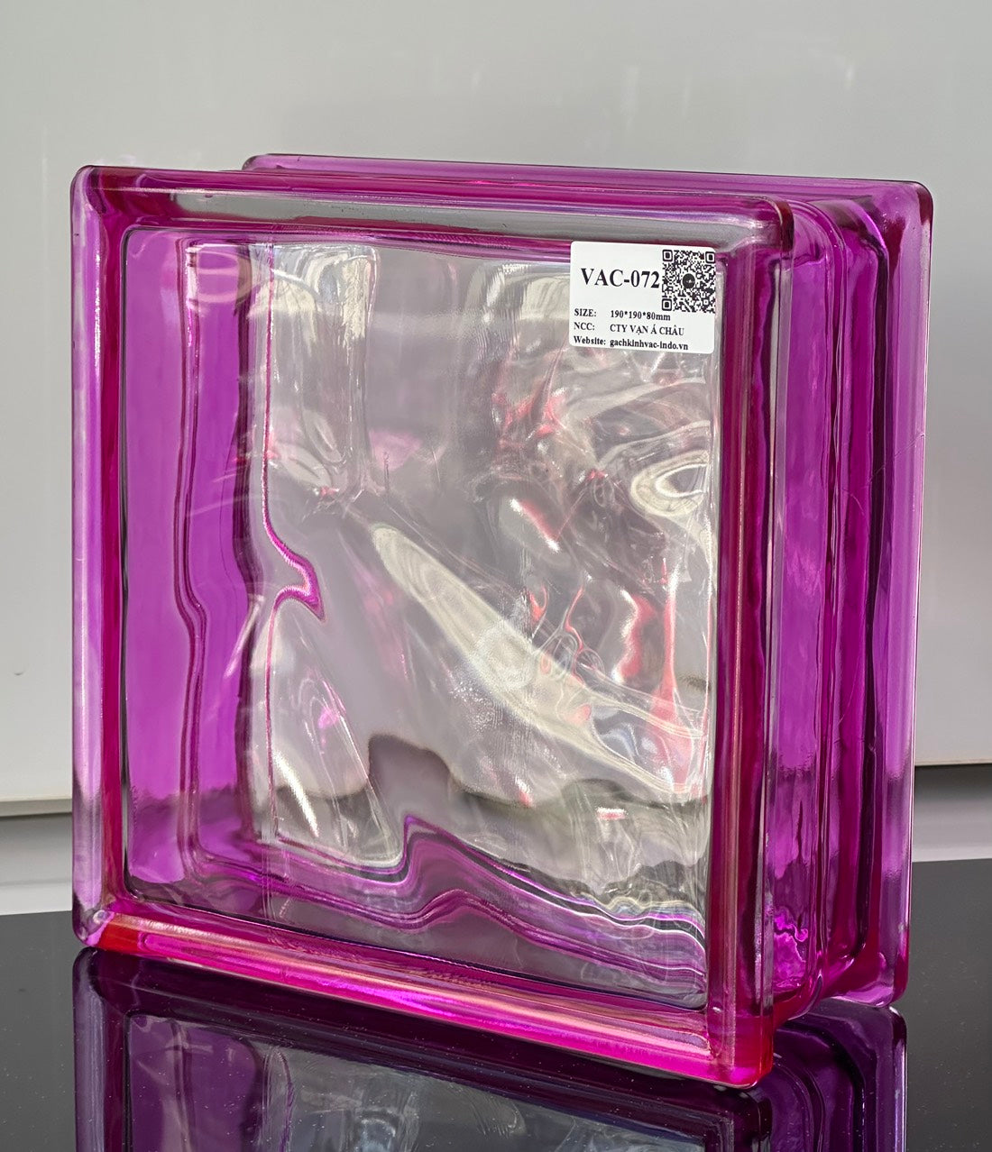 Pink Cloud Glass Brick VAC-072