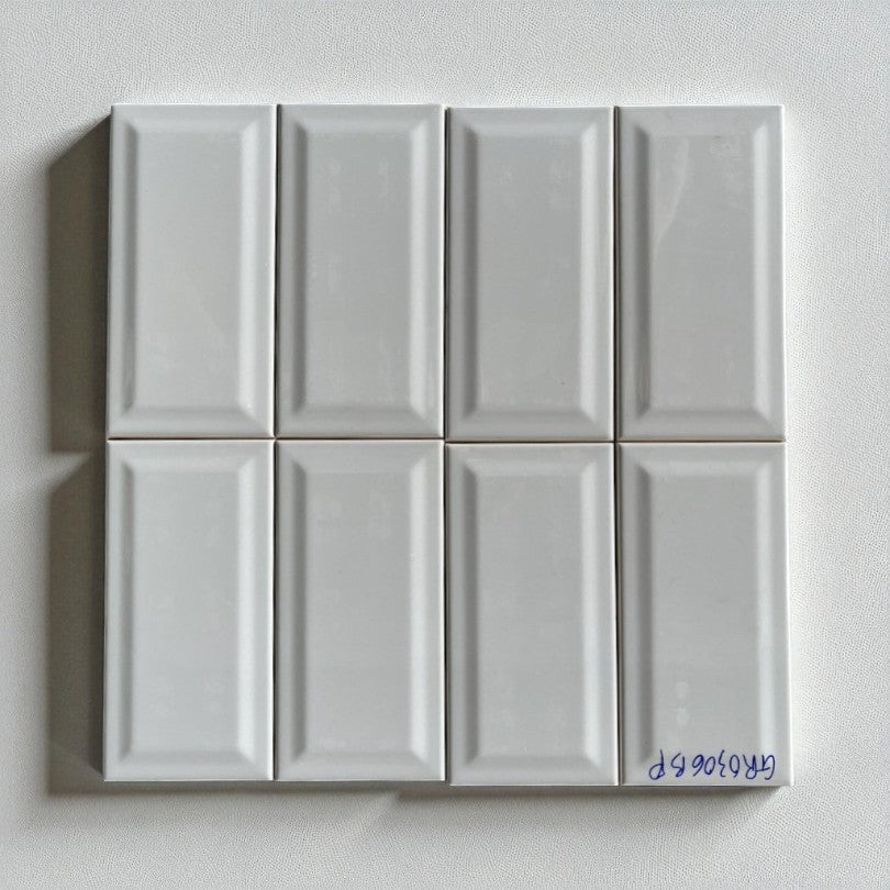 VN tile, 75x150 gray glossy, beveled edge code GR0306BP