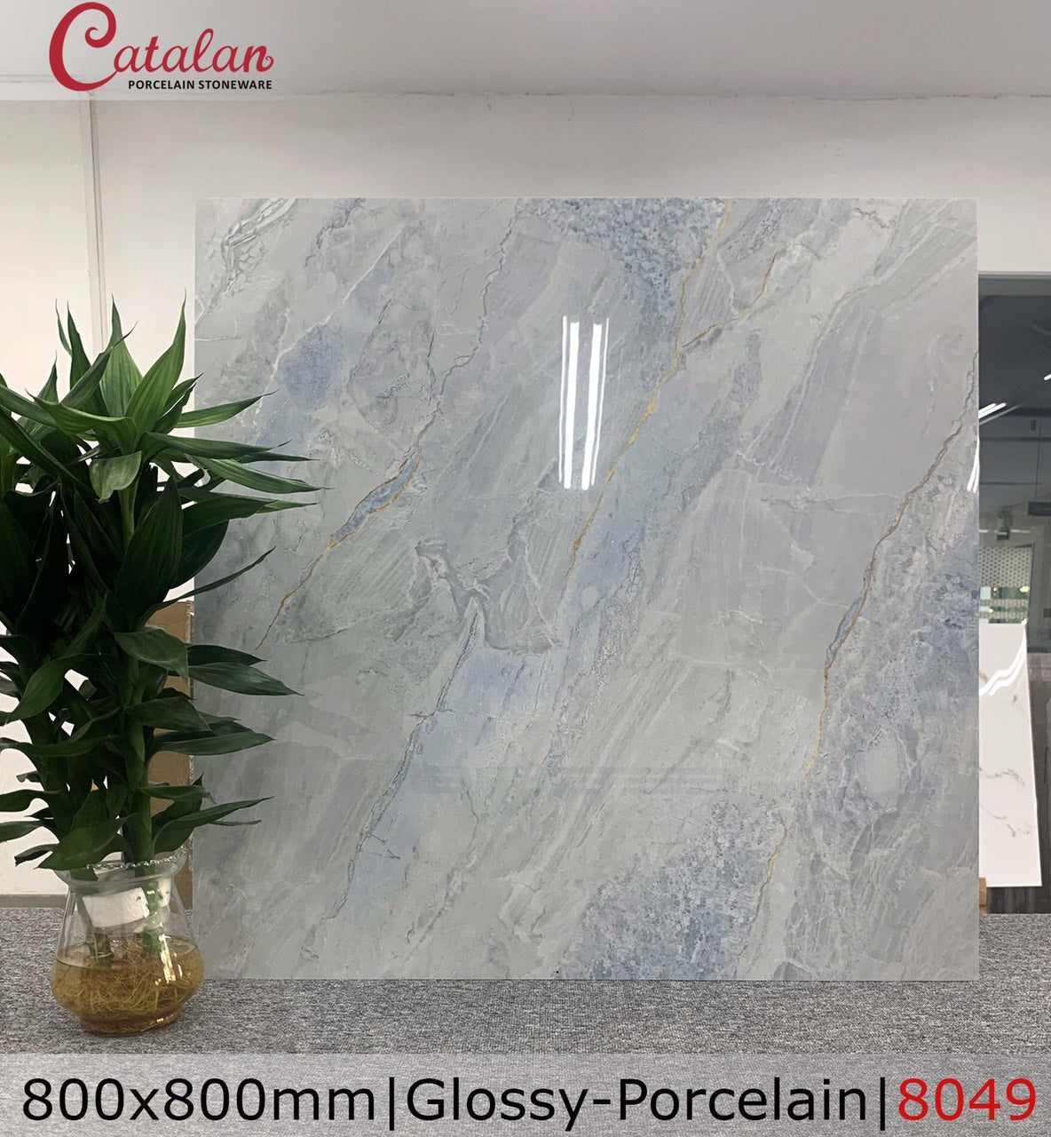 Catalan floor tiles 80×80 blue marble pattern 8049