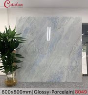 Catalan floor tiles 80×80 blue marble pattern 8049